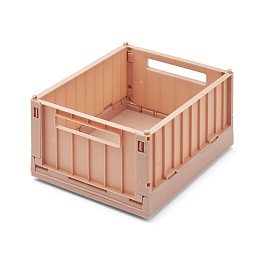 Складной ящик для хранения с крышкой LIEWOOD, размер L, темно-розовый